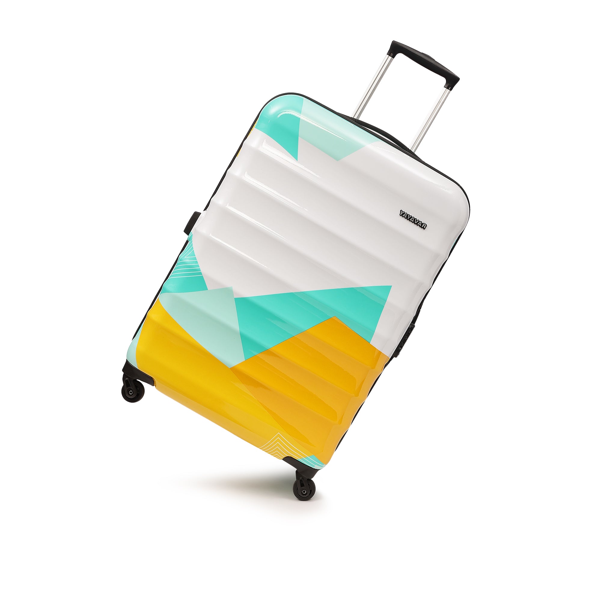 Mexico Printed Teal Large Trolley