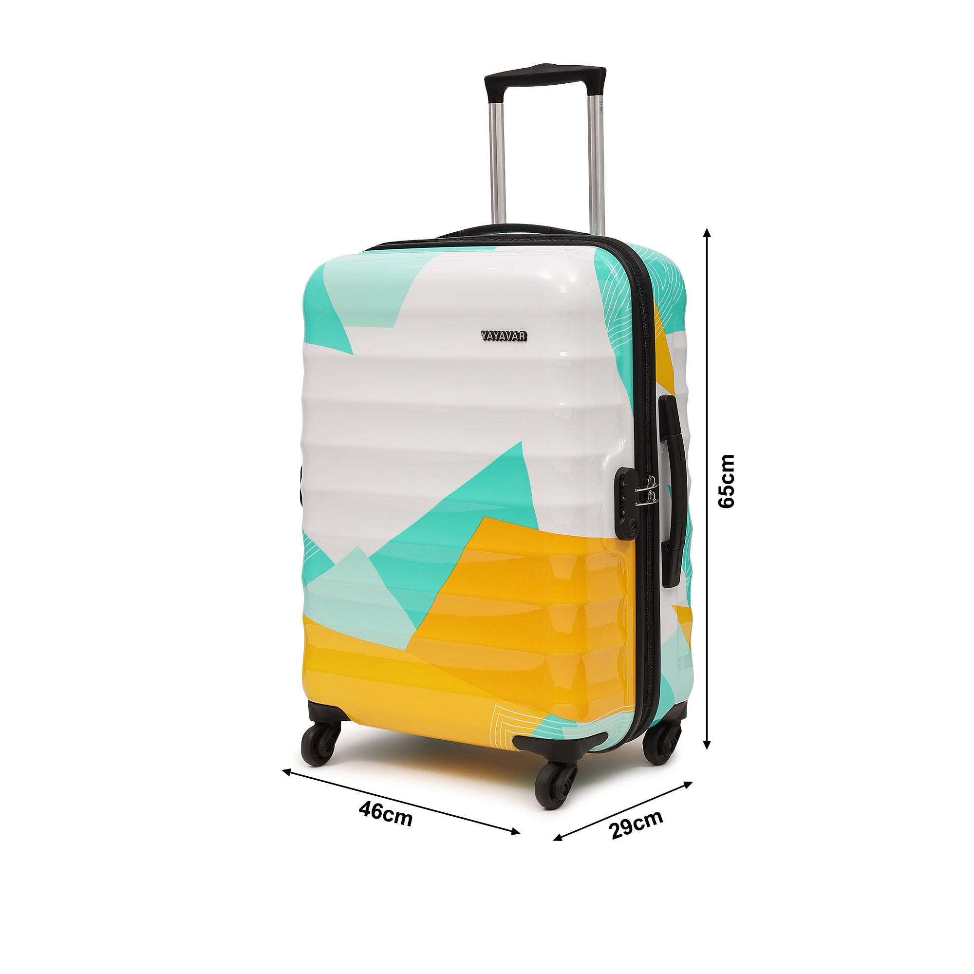 Mexico Printed Teal Medium Trolley