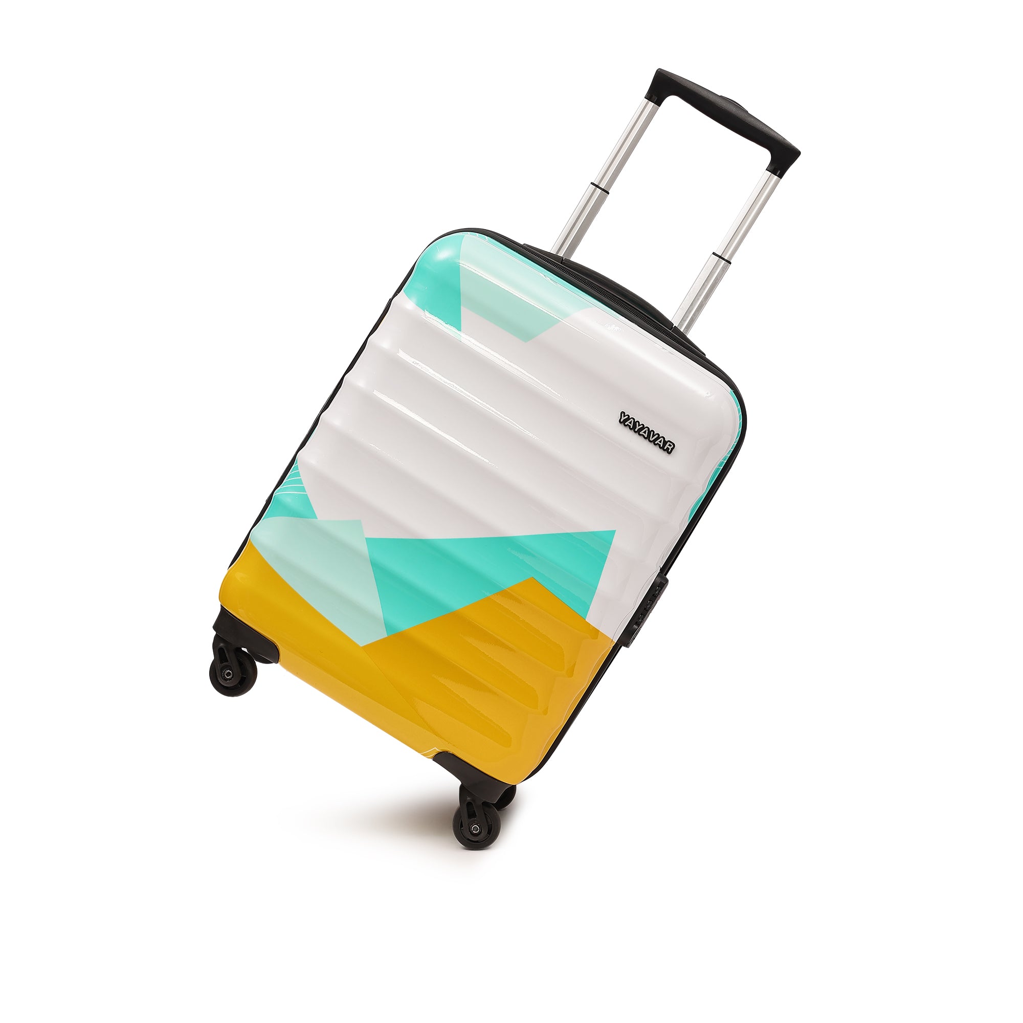 Mexico Printed Teal Small Trolley