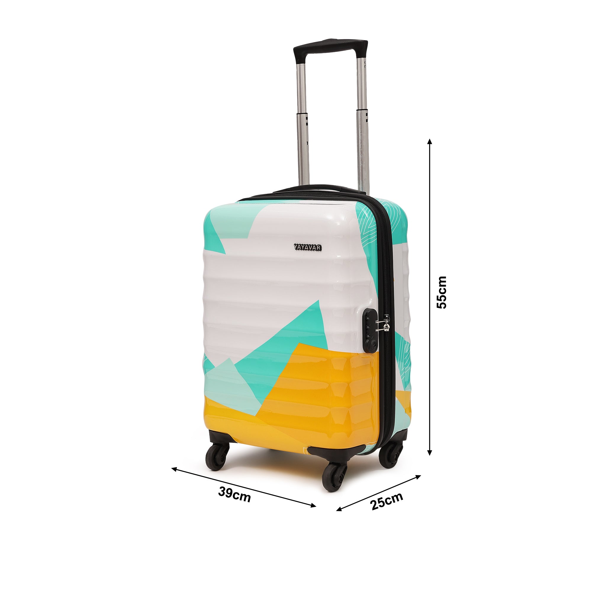 Mexico Printed Teal Small Trolley