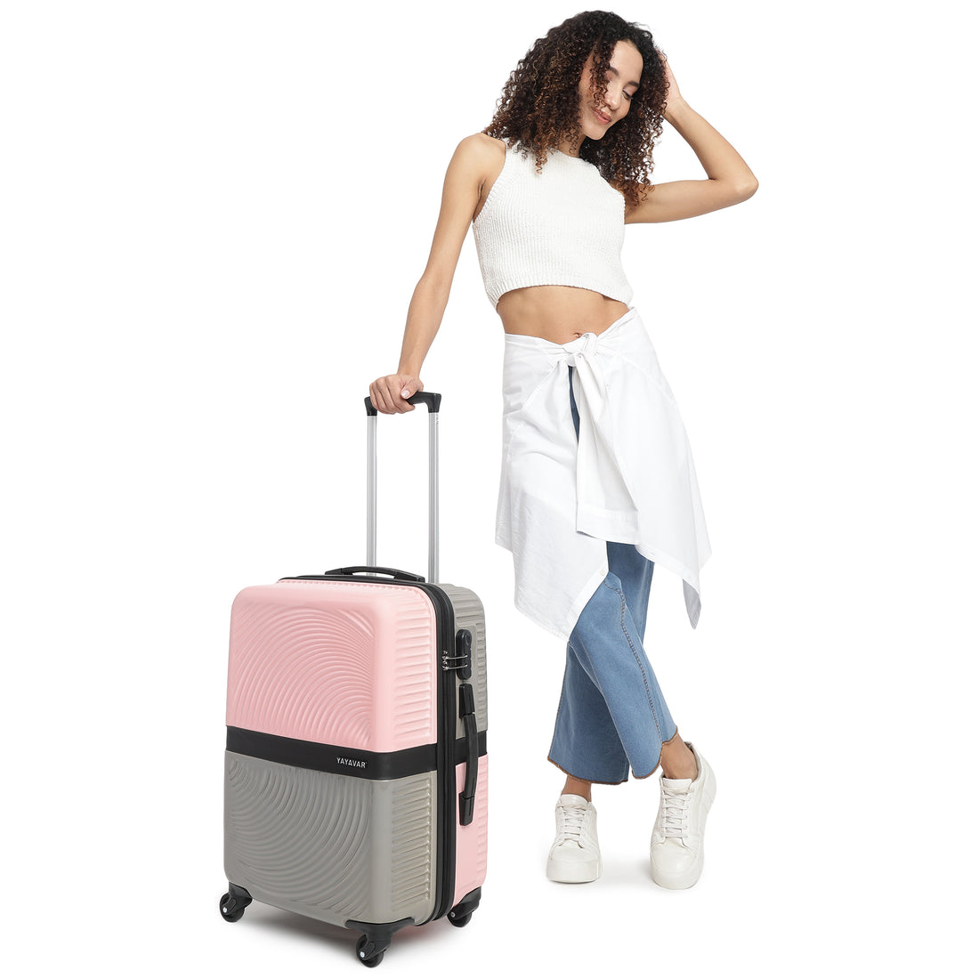 Venice Pink-Grey Medium Trolley