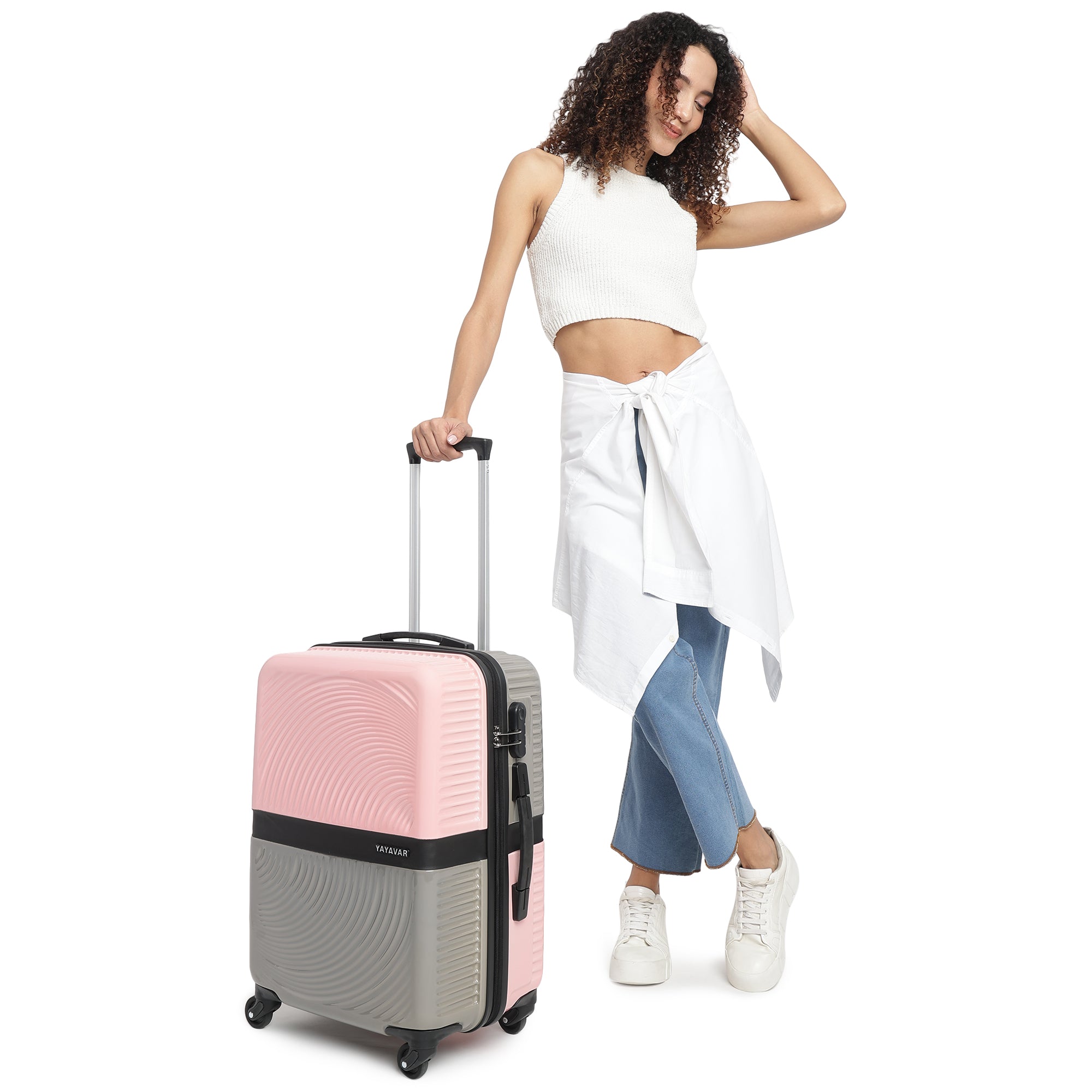 Venice Pink-Grey Medium Trolley