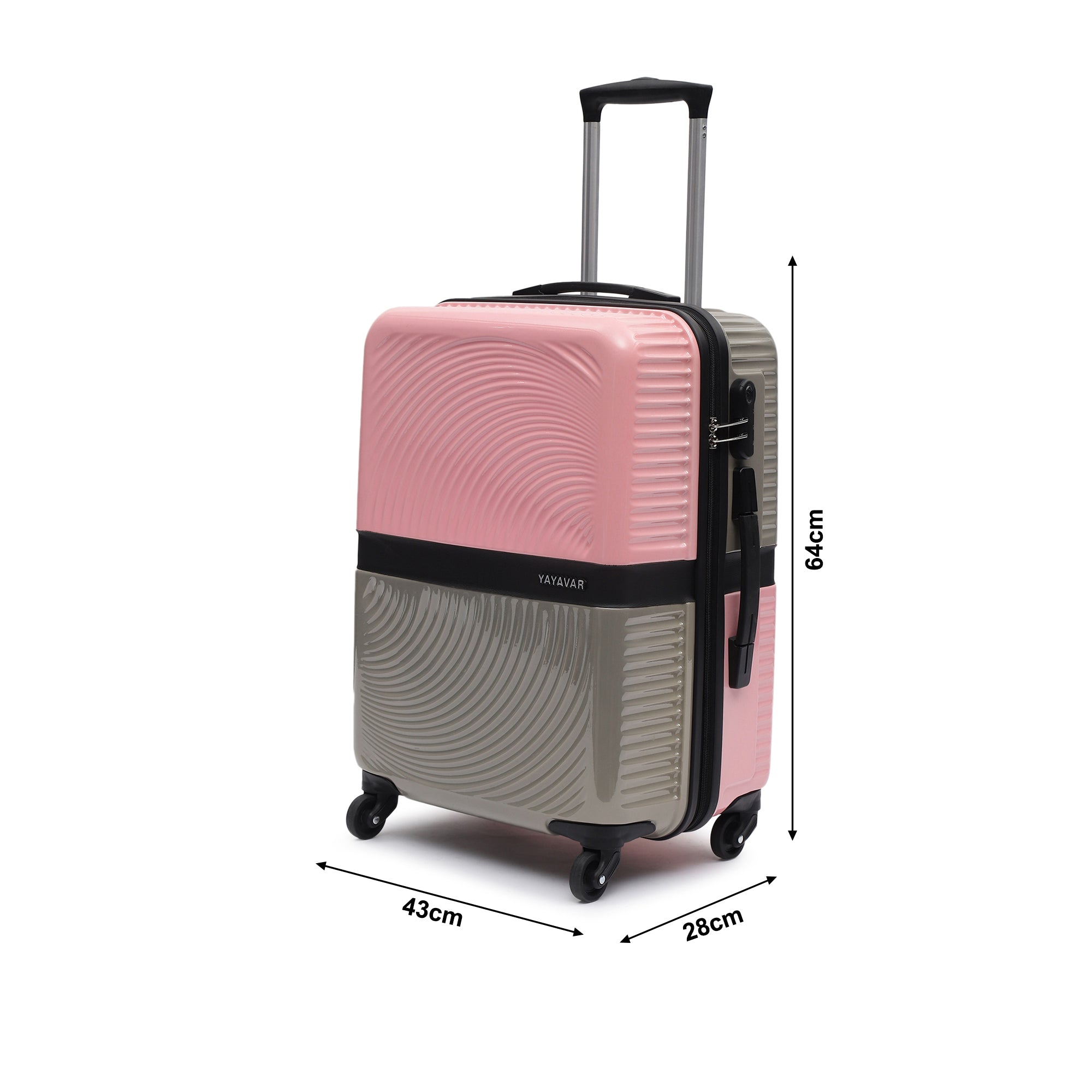 Venice Pink-Grey Medium Trolley