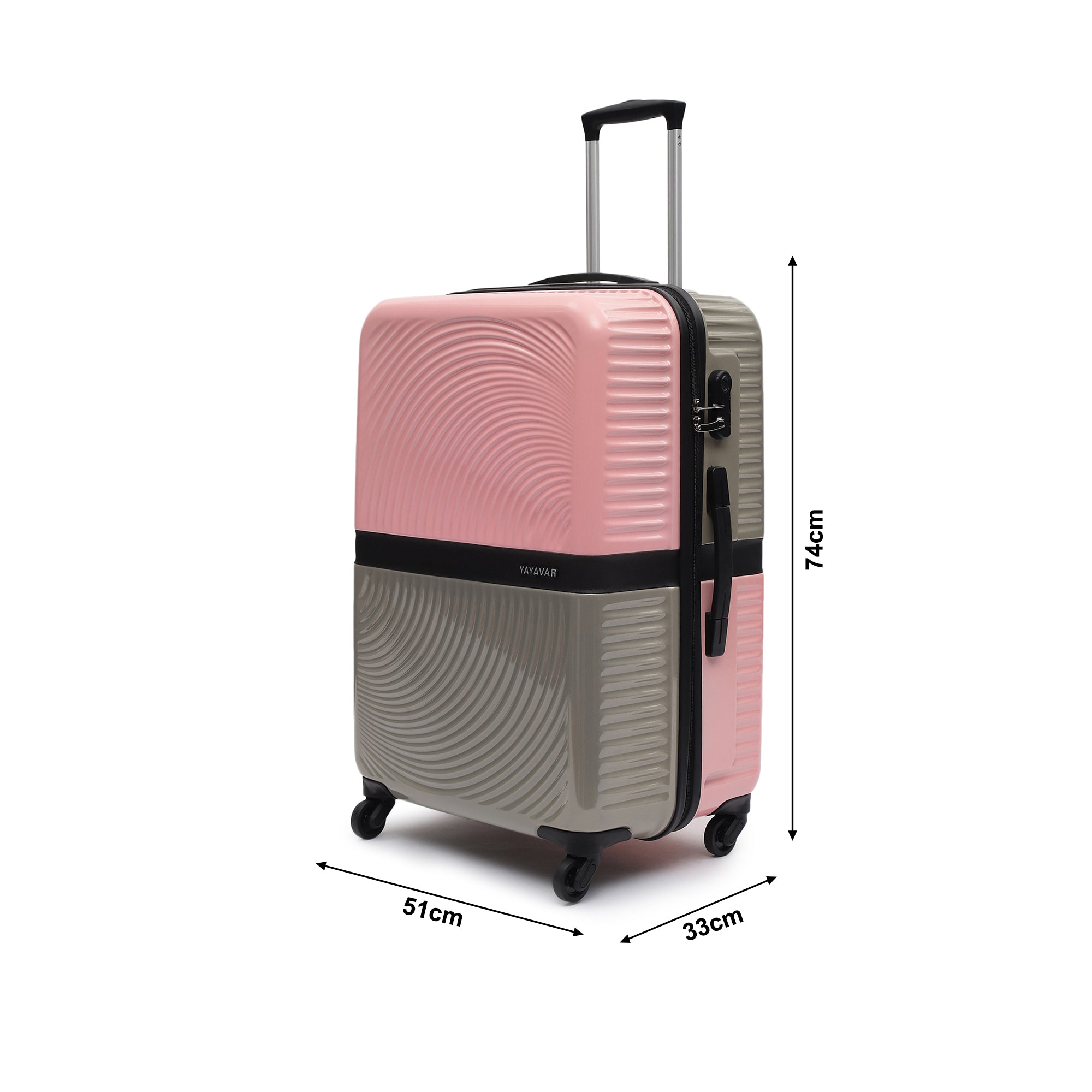 Venice Pink-Grey Large Trolley