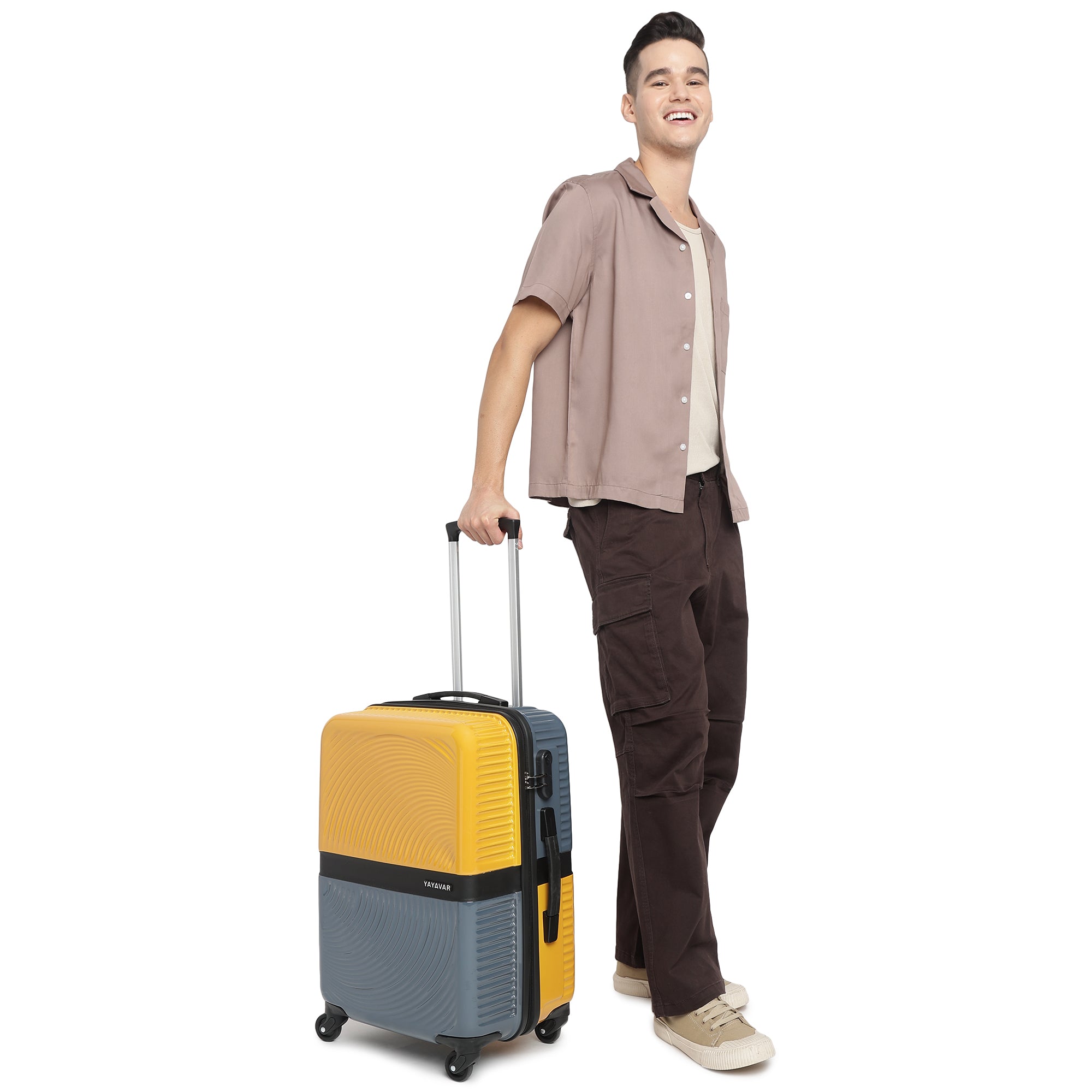 Venice Yellow-Grey Medium Trolley