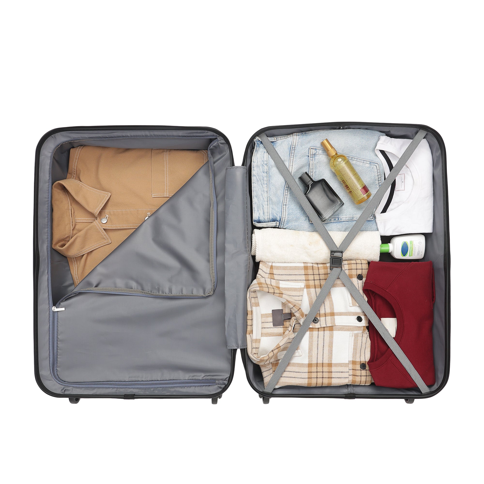Venice Orange-Grey Large Trolley