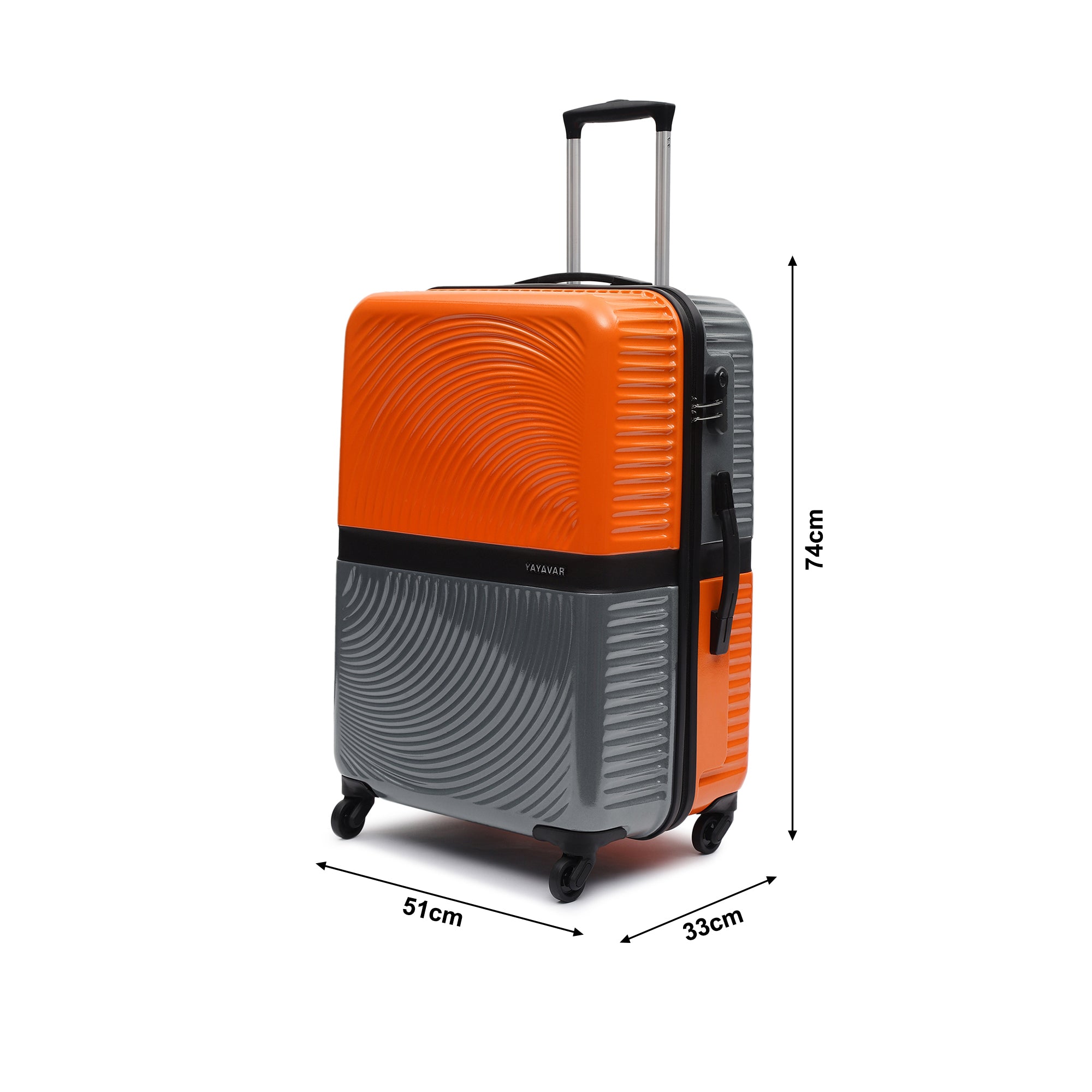 Venice Orange-Grey Large Trolley
