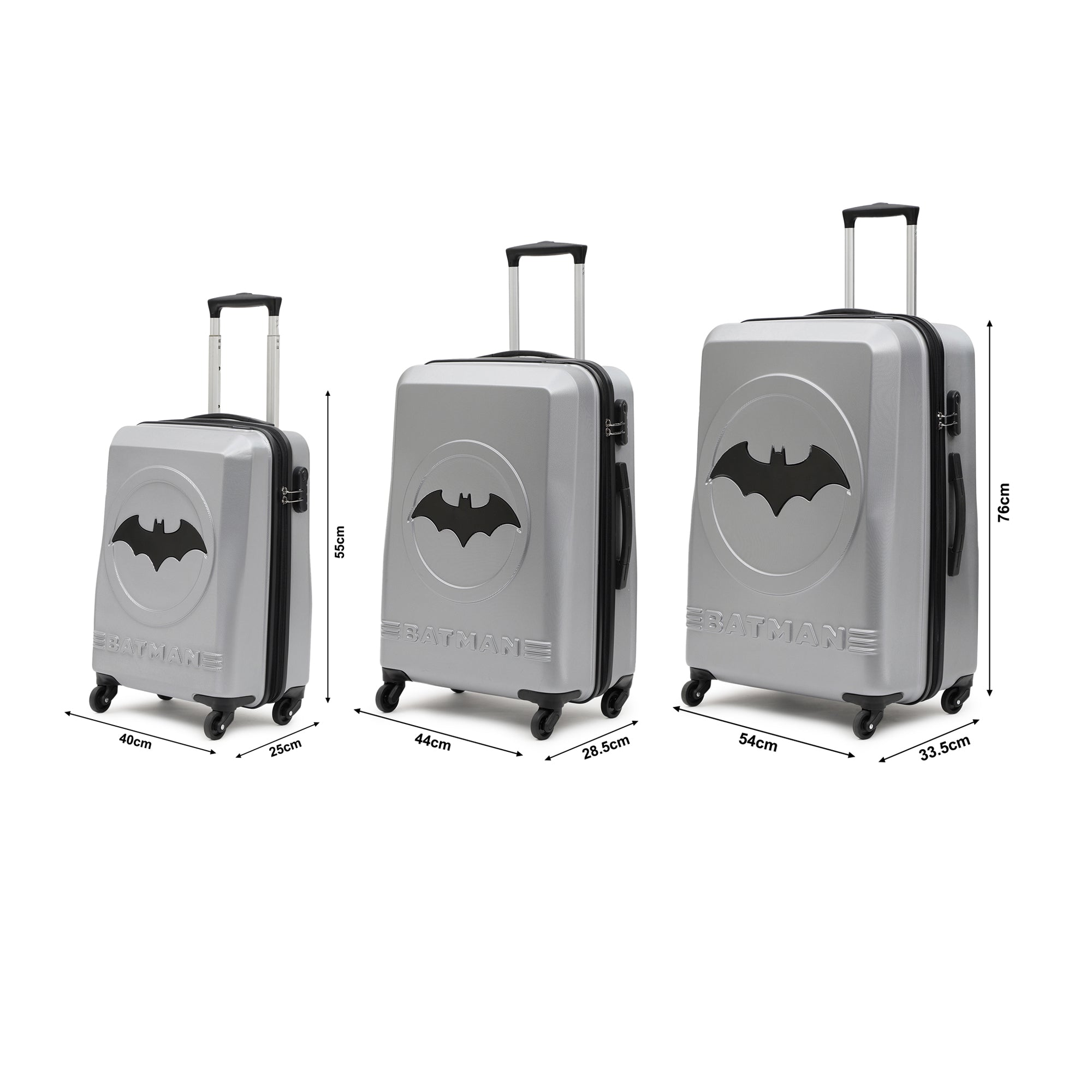 Batman Silver Set of 3 Trolley