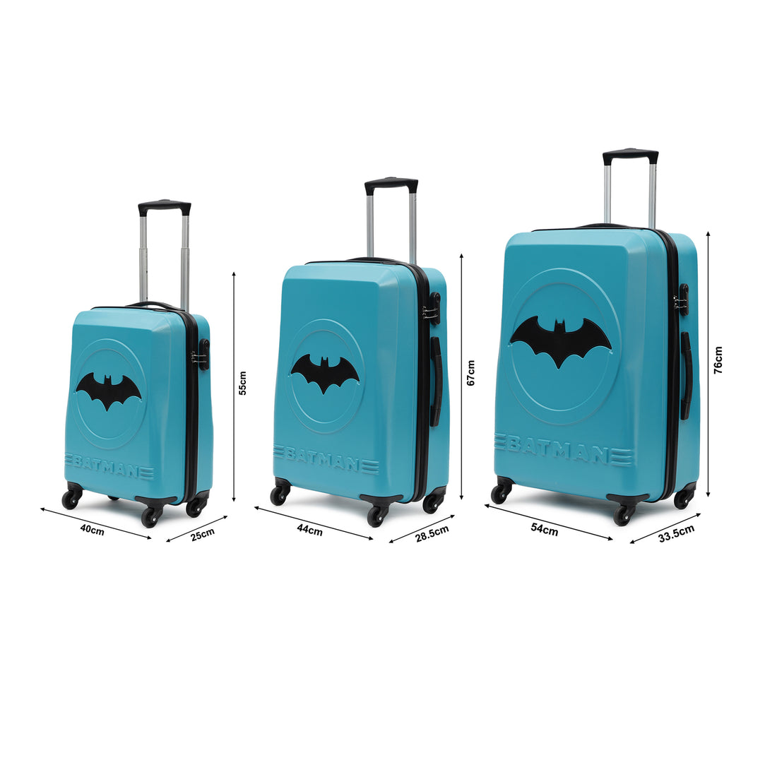 Batman Teal Set Of 3 Trolley