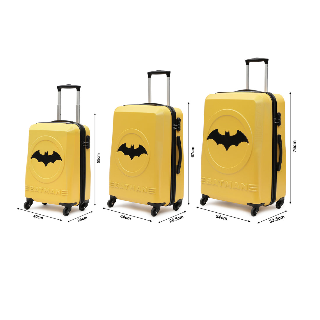 Batman Yellow-Shell Set Of 3 Trolley