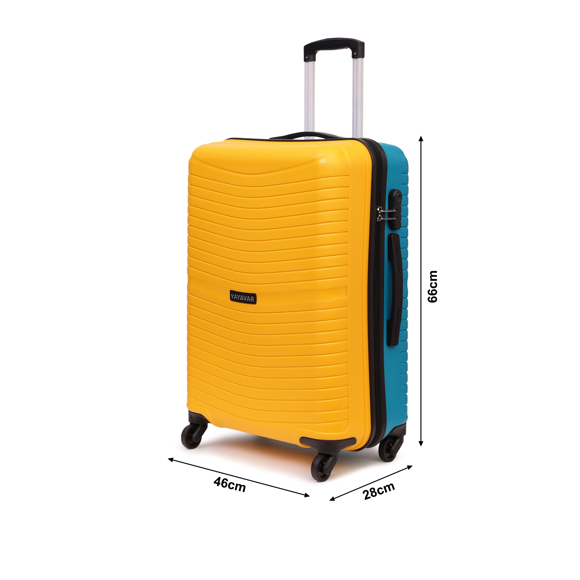 Tokyo Plus Yellow-Teal Medium Trolley