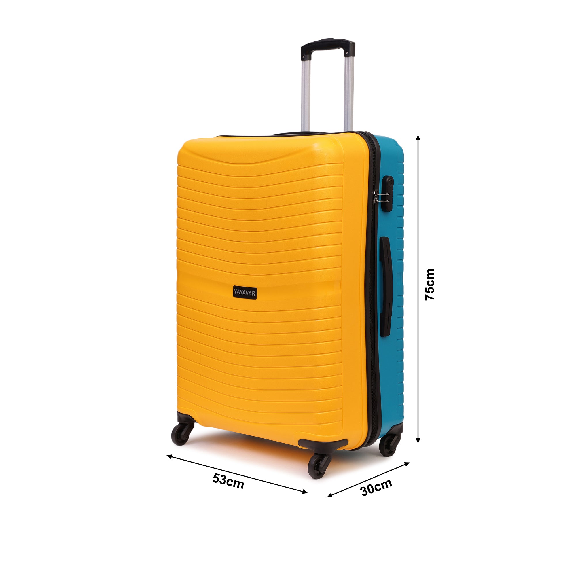 Tokyo Plus Yellow-Teal Large Trolley