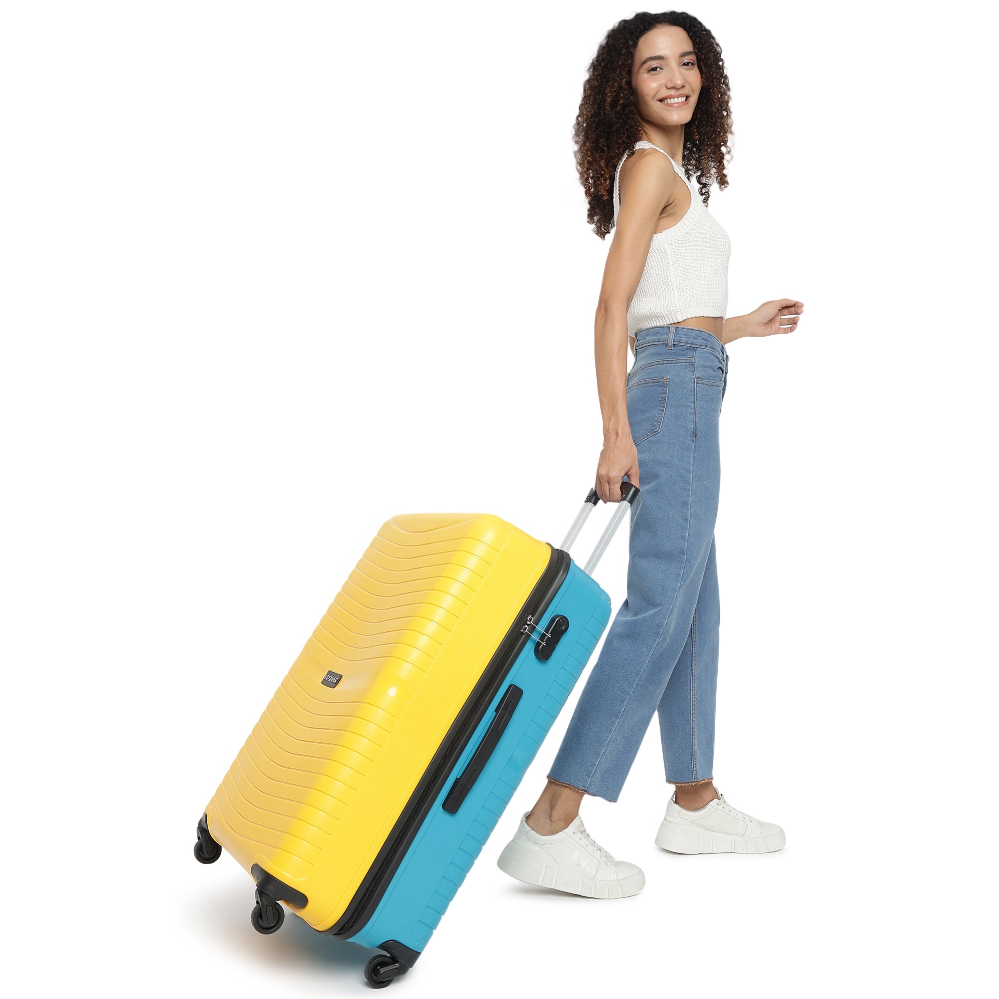 Tokyo Plus Yellow-Teal Large Trolley