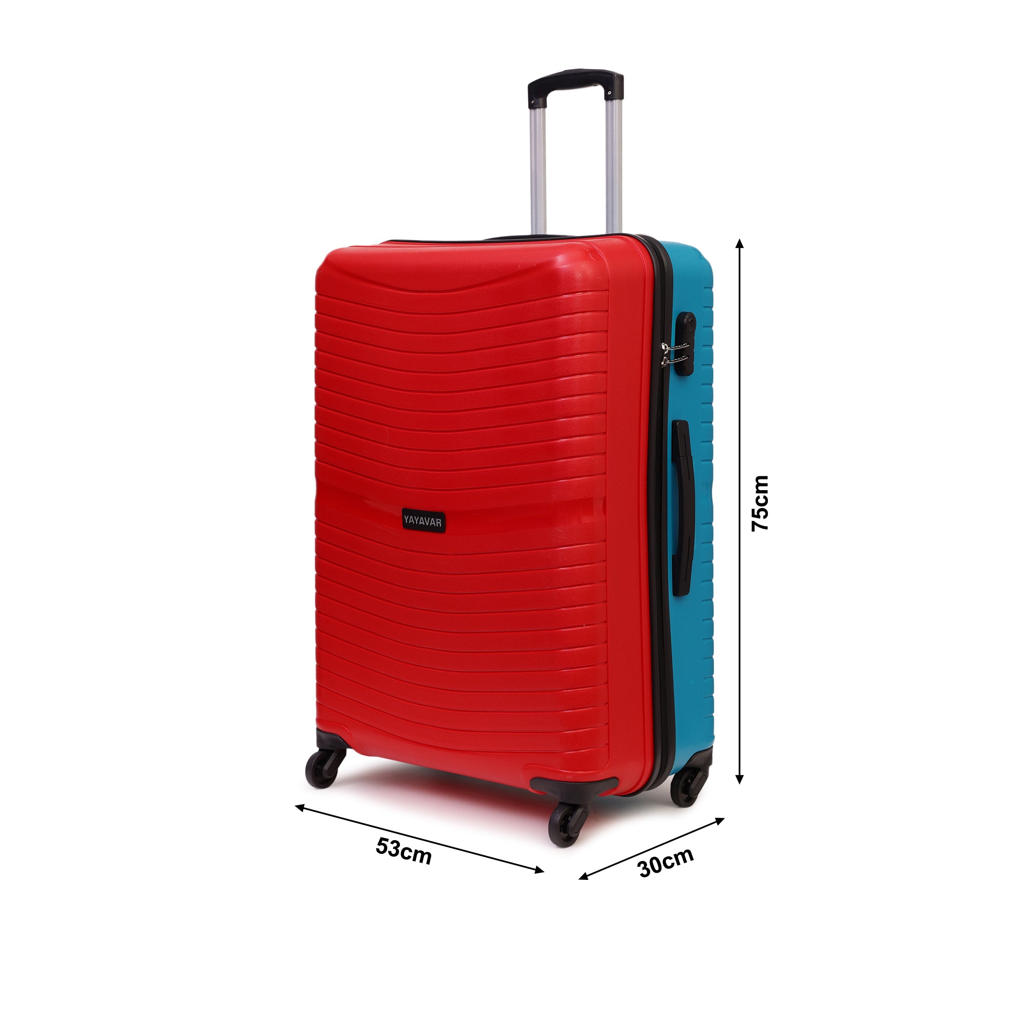 Tokyo Plus Red-Teal Large Trolley