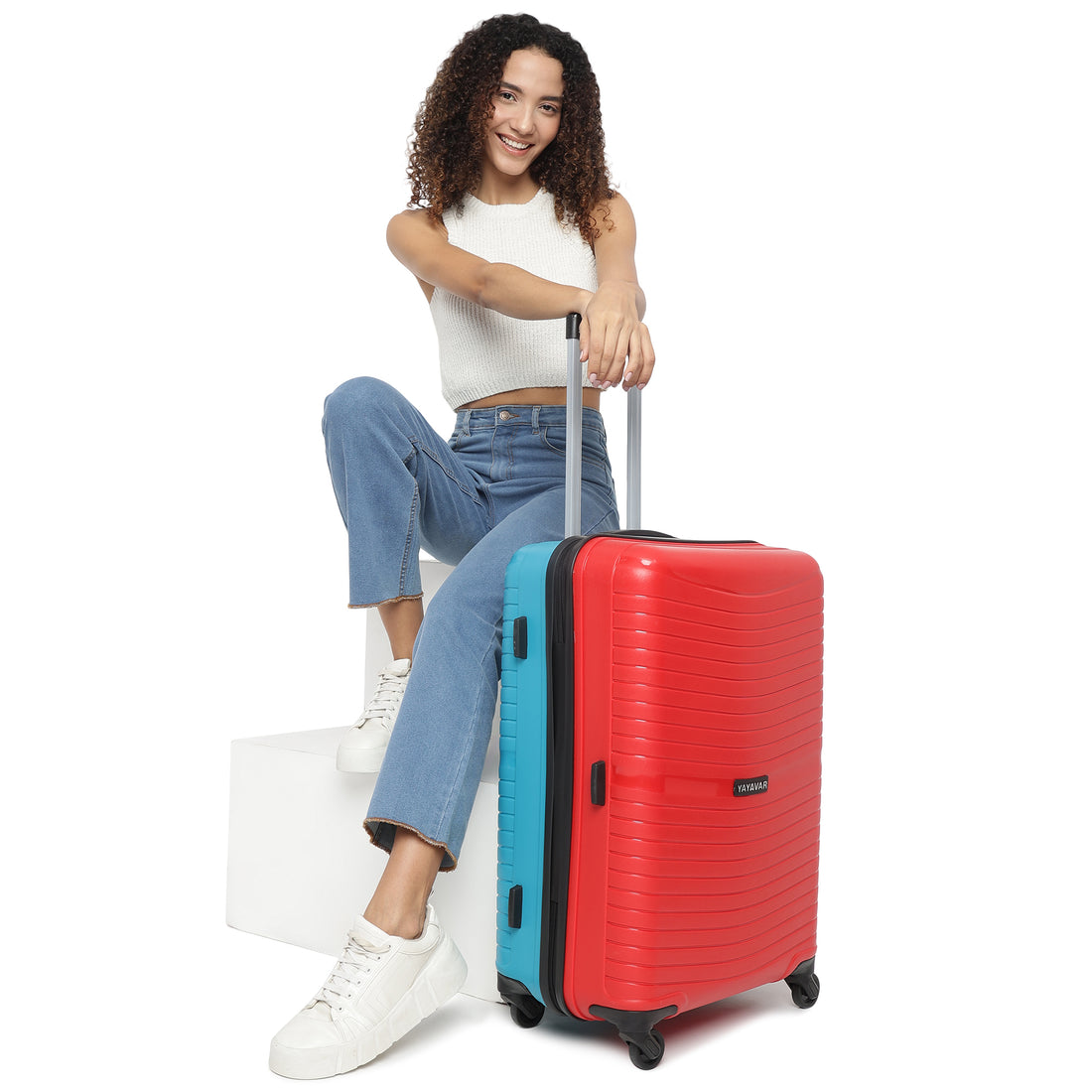 Tokyo Plus Red-Teal Medium Trolley