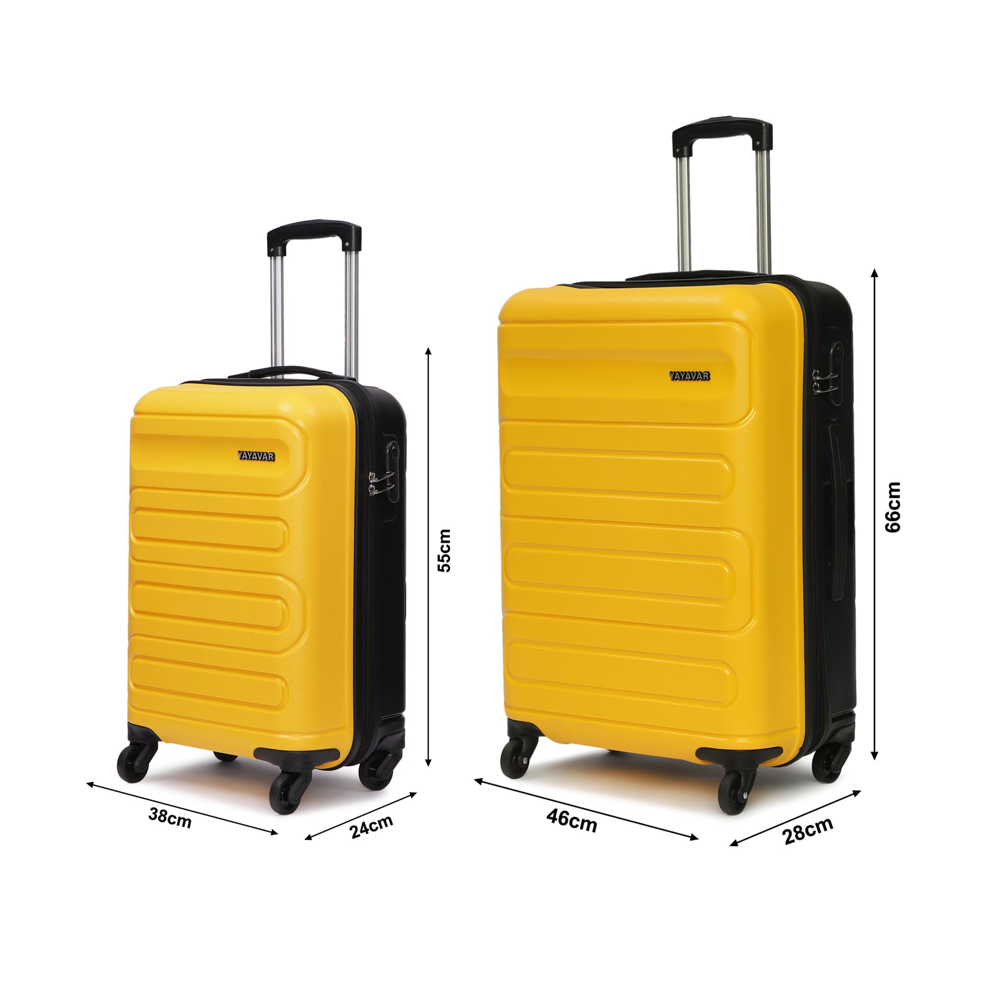 Tokyo Dual Yellow-Black Set Of 2 Trolley