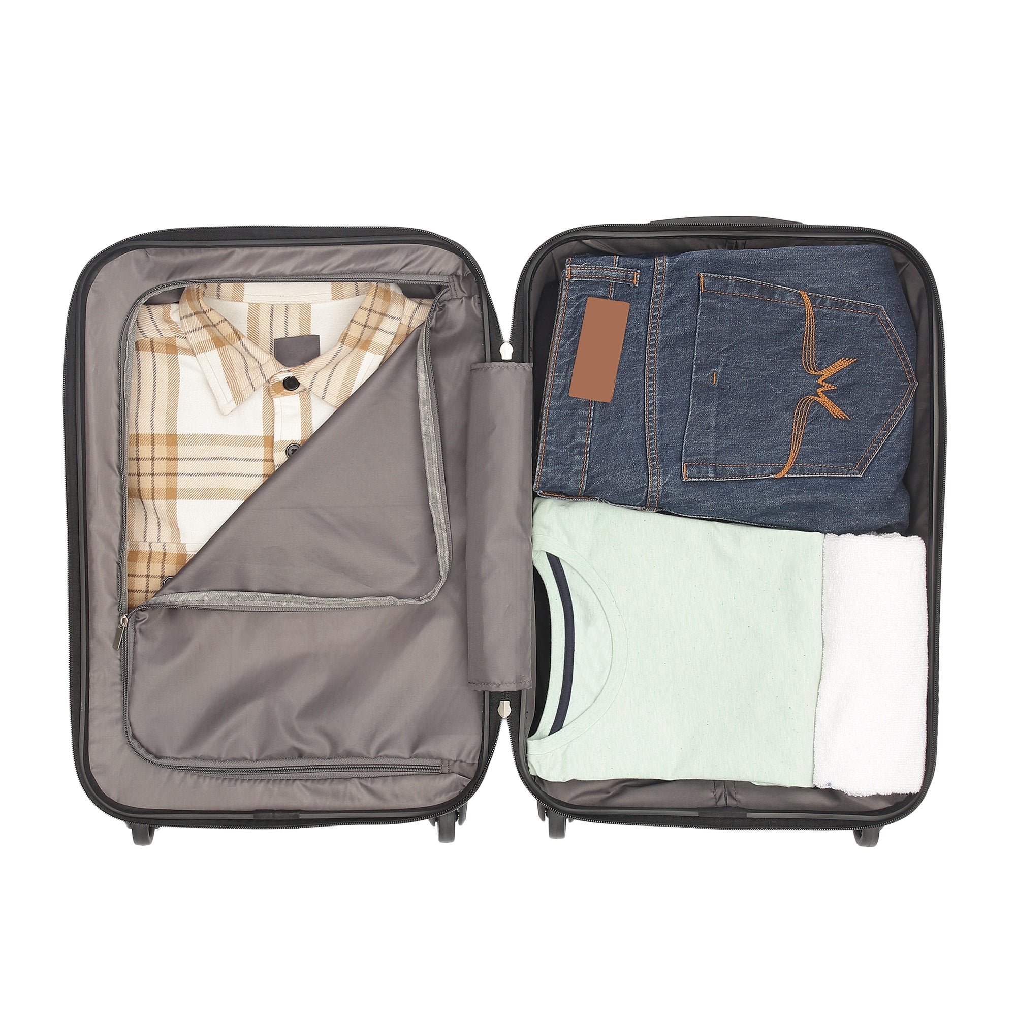 Tokyo Dual Silver-Black Set Of 2 Trolley