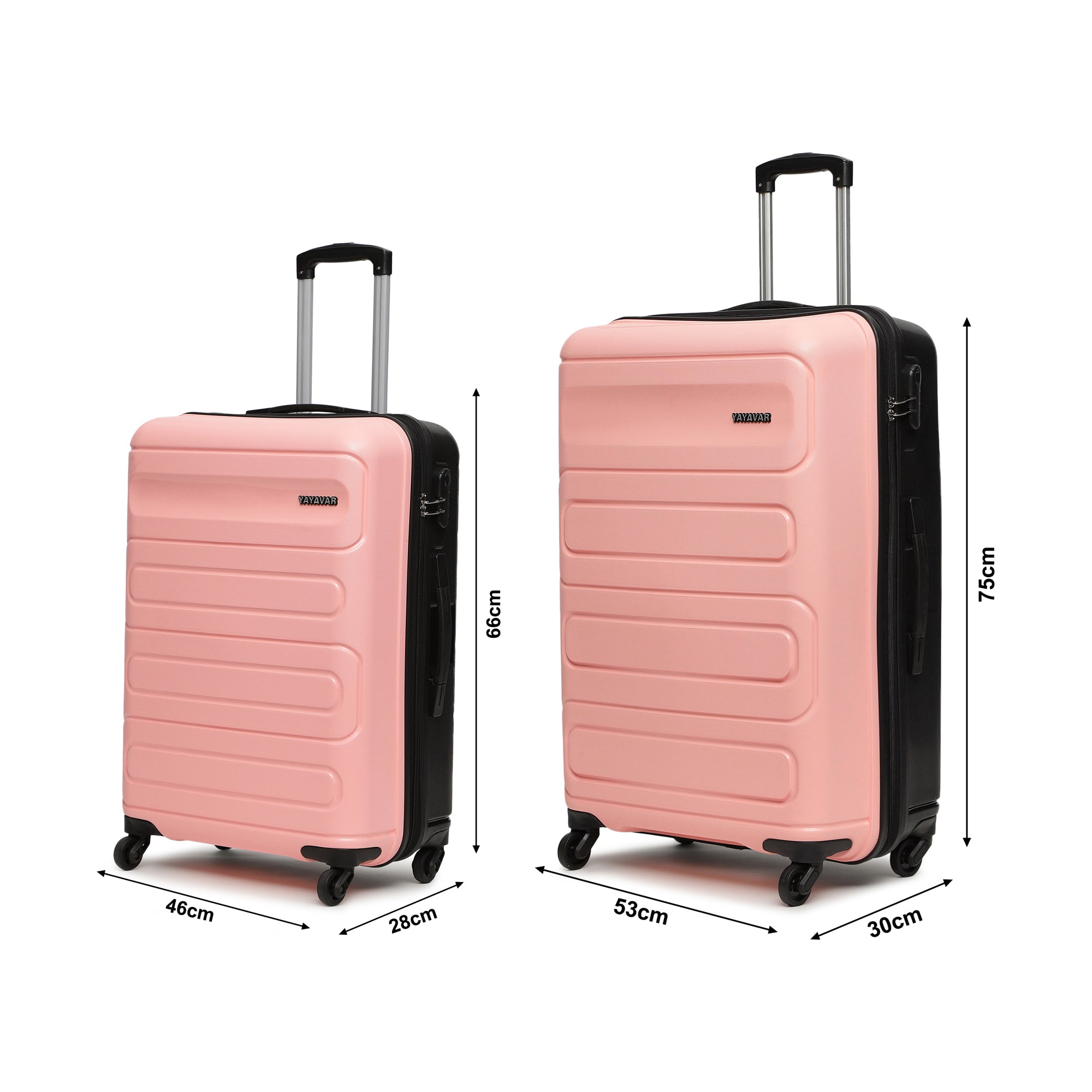 Tokyo Dual Pink-Black Set Of 2 Trolley