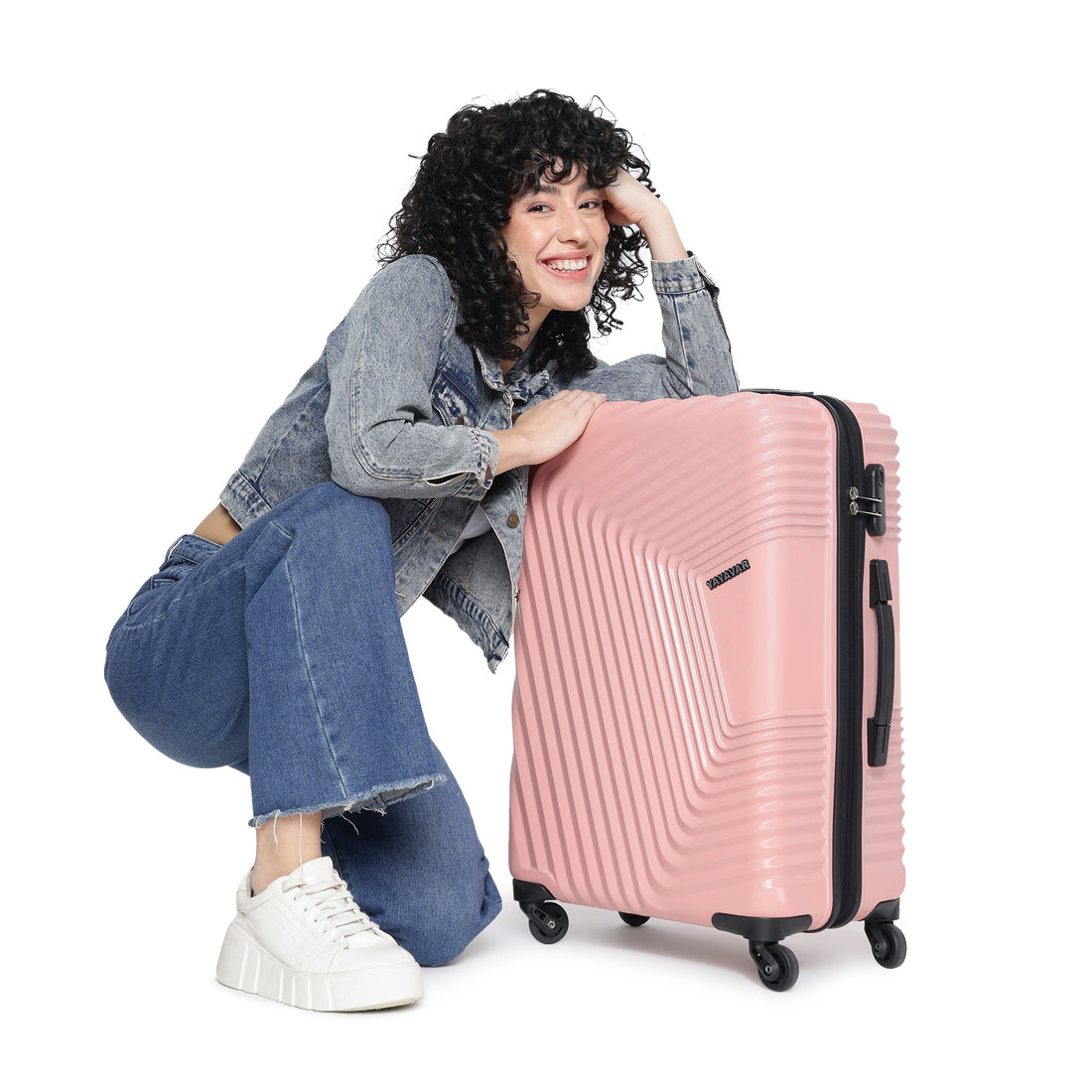 Monaco Baby Pink Medium Trolley