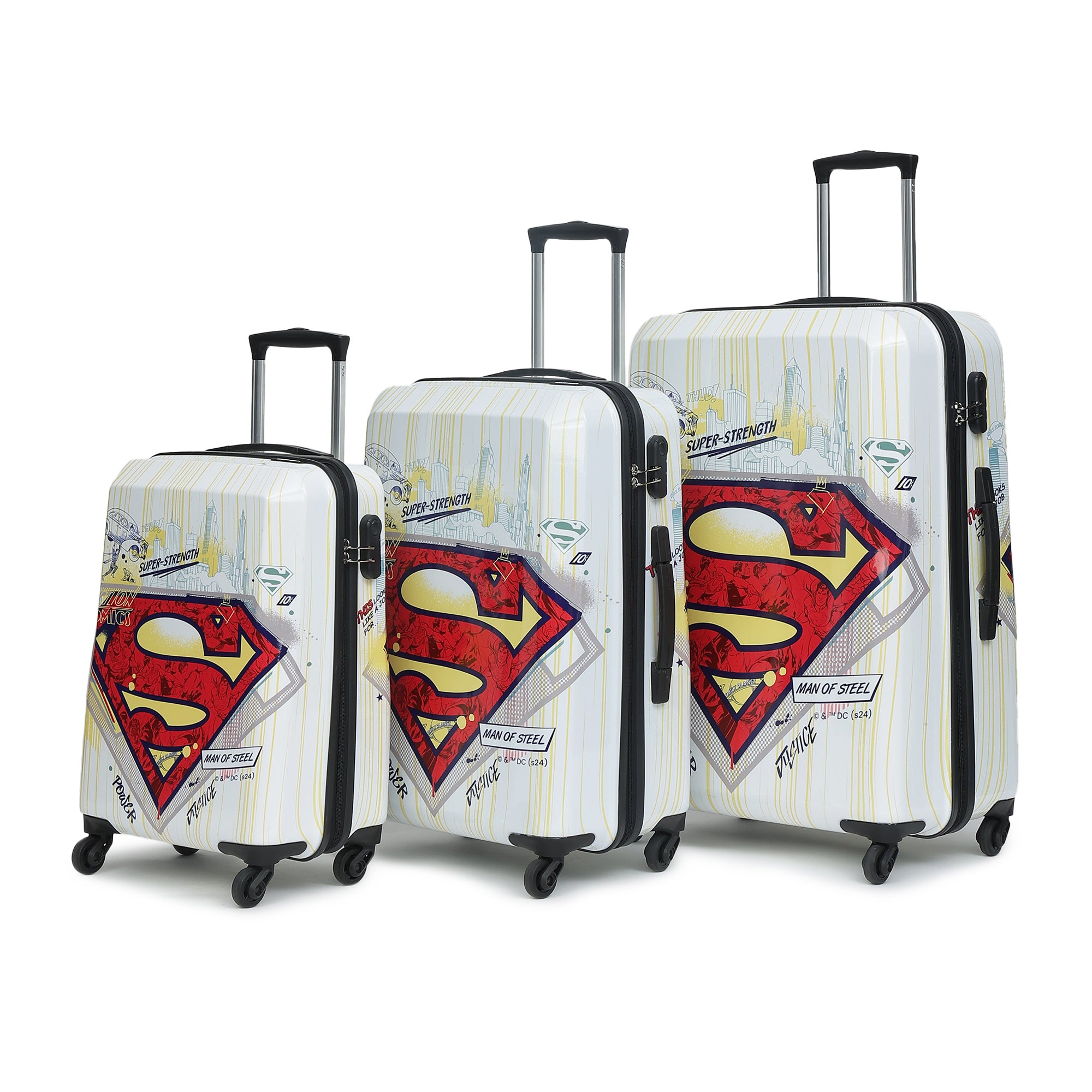 Superman Printed Set Of 3 Trolley