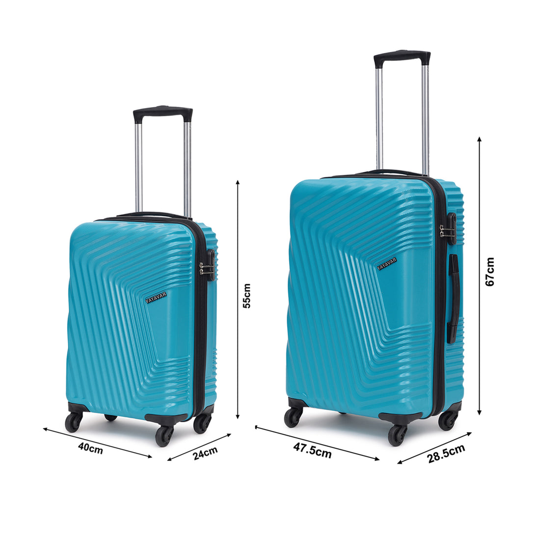 Monaco Teal Set Of 2 Trolley