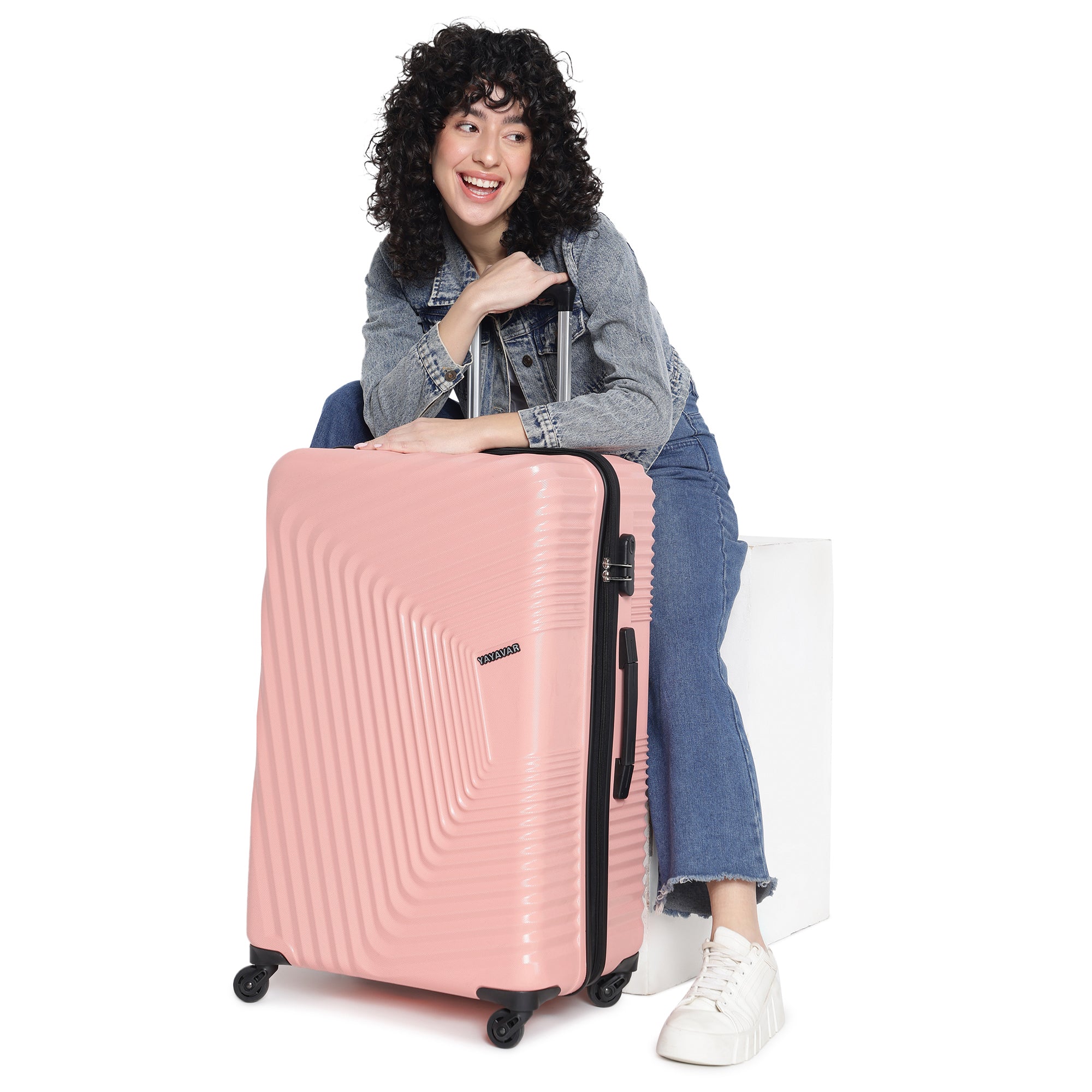 Monaco Baby Pink Set Of 3 Trolley