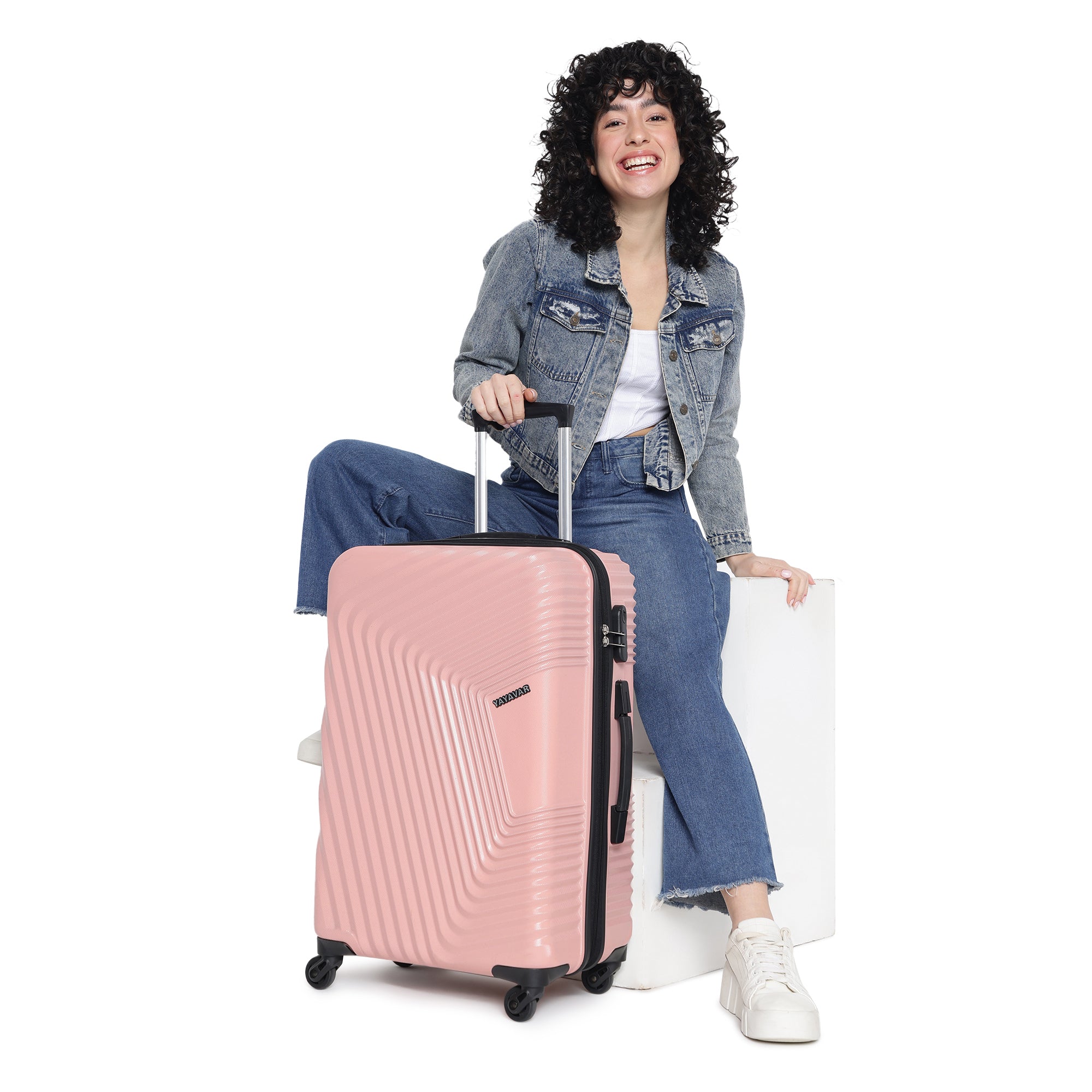 Monaco Baby Pink Set Of 2 Trolley