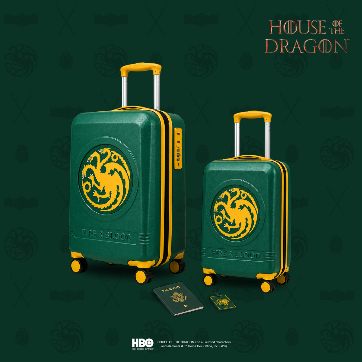 House Of The Dragon Green Large Trolley